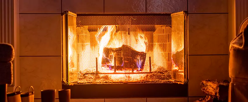 Mendota Hearth Landscape Fireplace Installation in Lake Ridge, Virginia