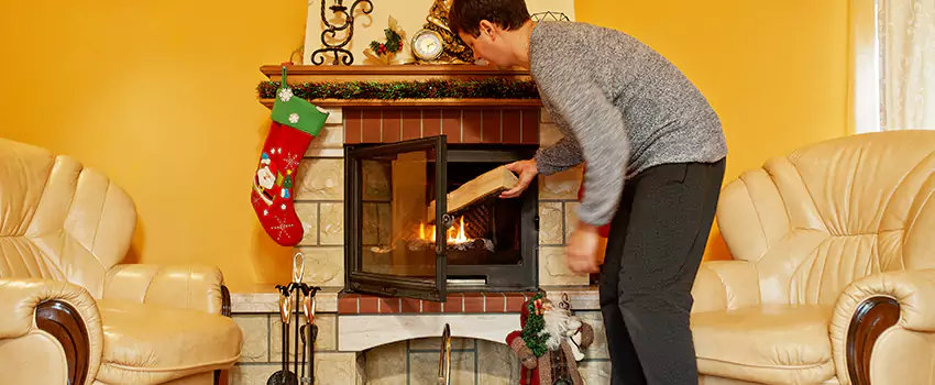 Rusted Metal Fireplace Restoration in Lake Ridge, Virginia